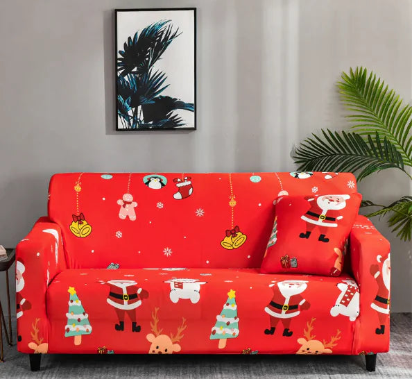 Christmas Cheer Stretch Sofa Cover