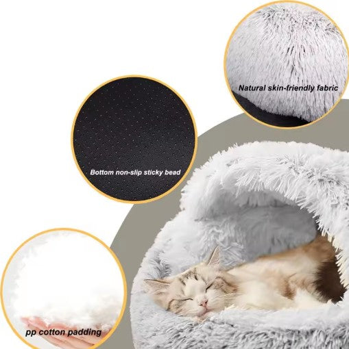 Cozy round comfort plush Pet Bed