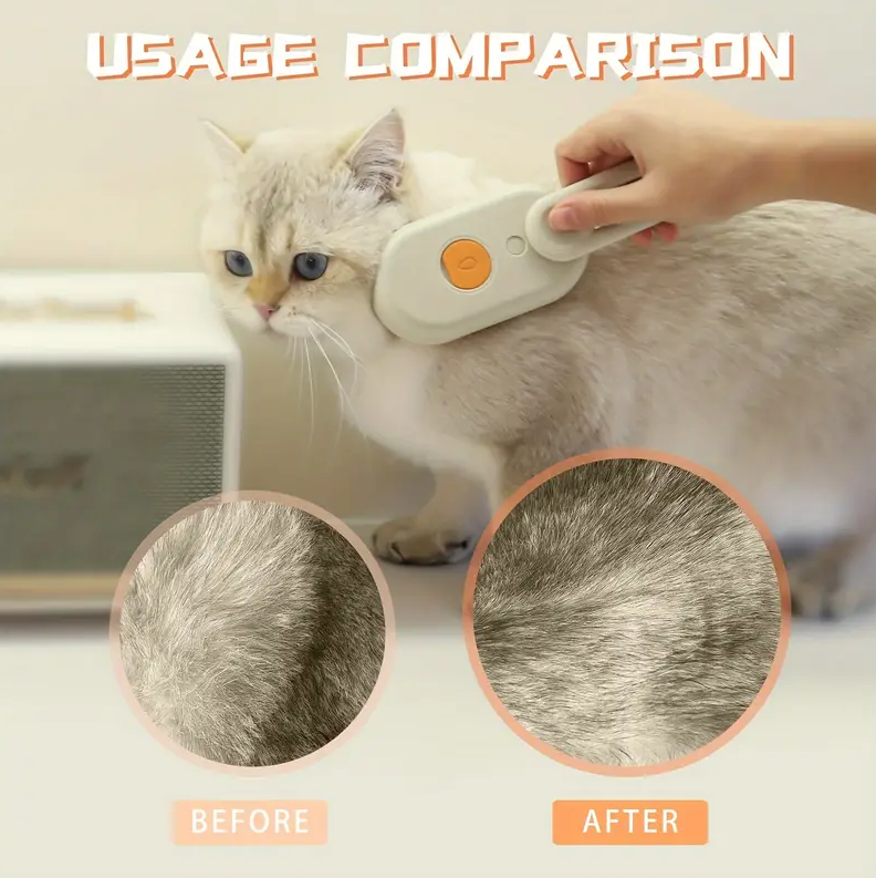 cat groom steam brush, bargain universal