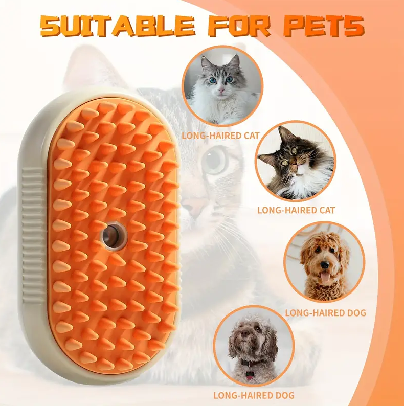 cat groom steam brush, bargain universal